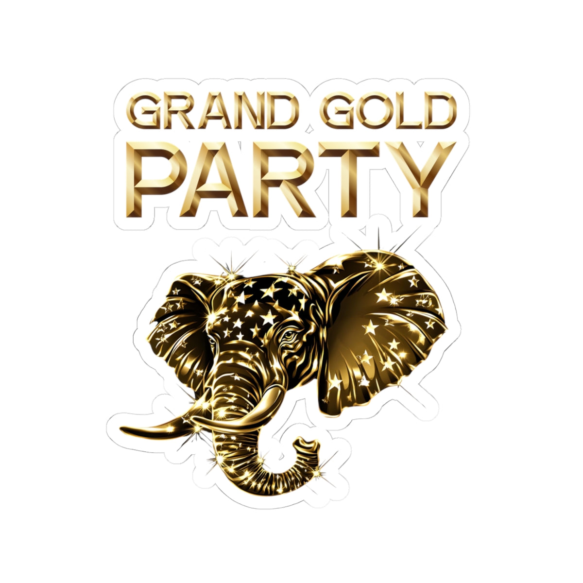 "Grand Gold Party" Sticker