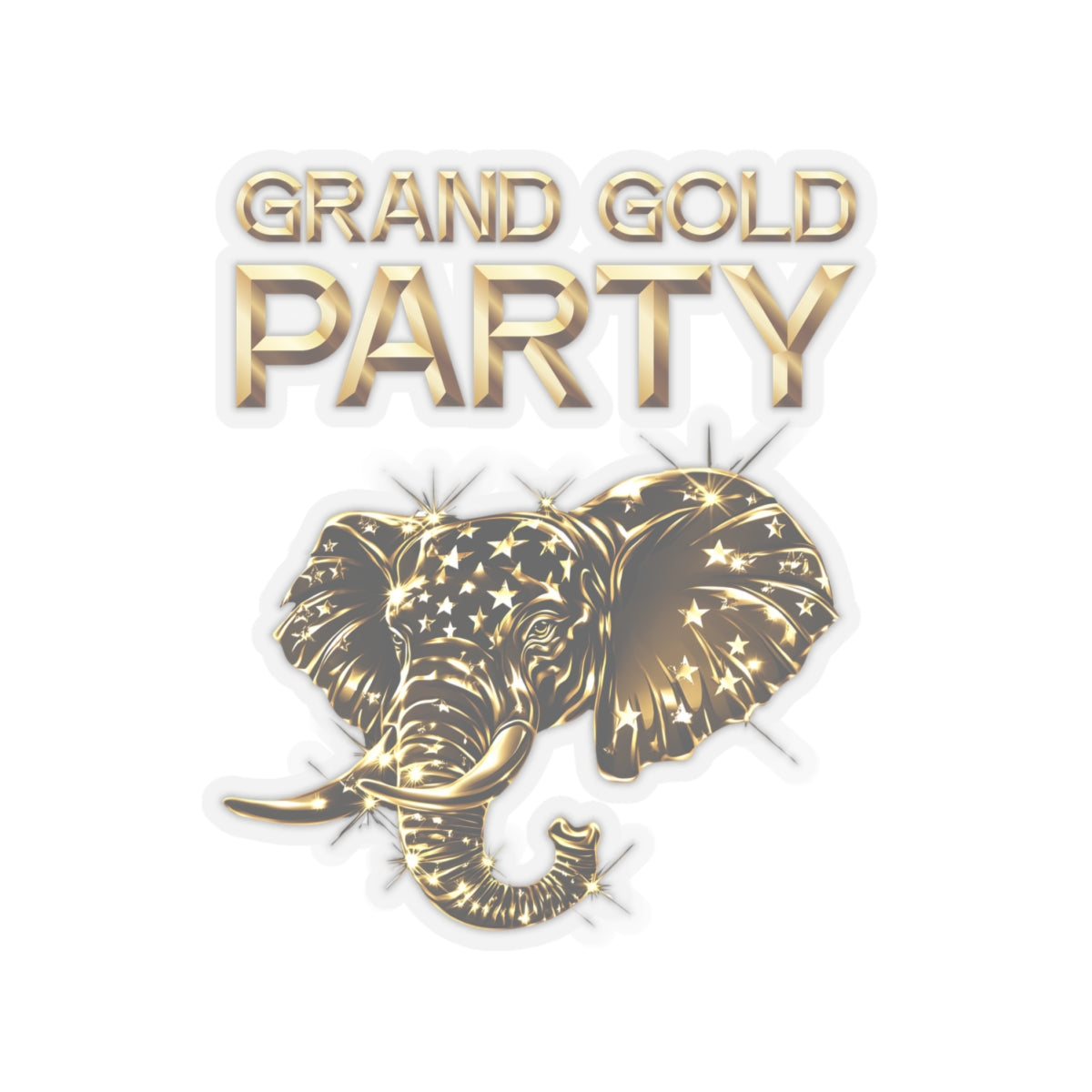 "Grand Gold Party" Sticker