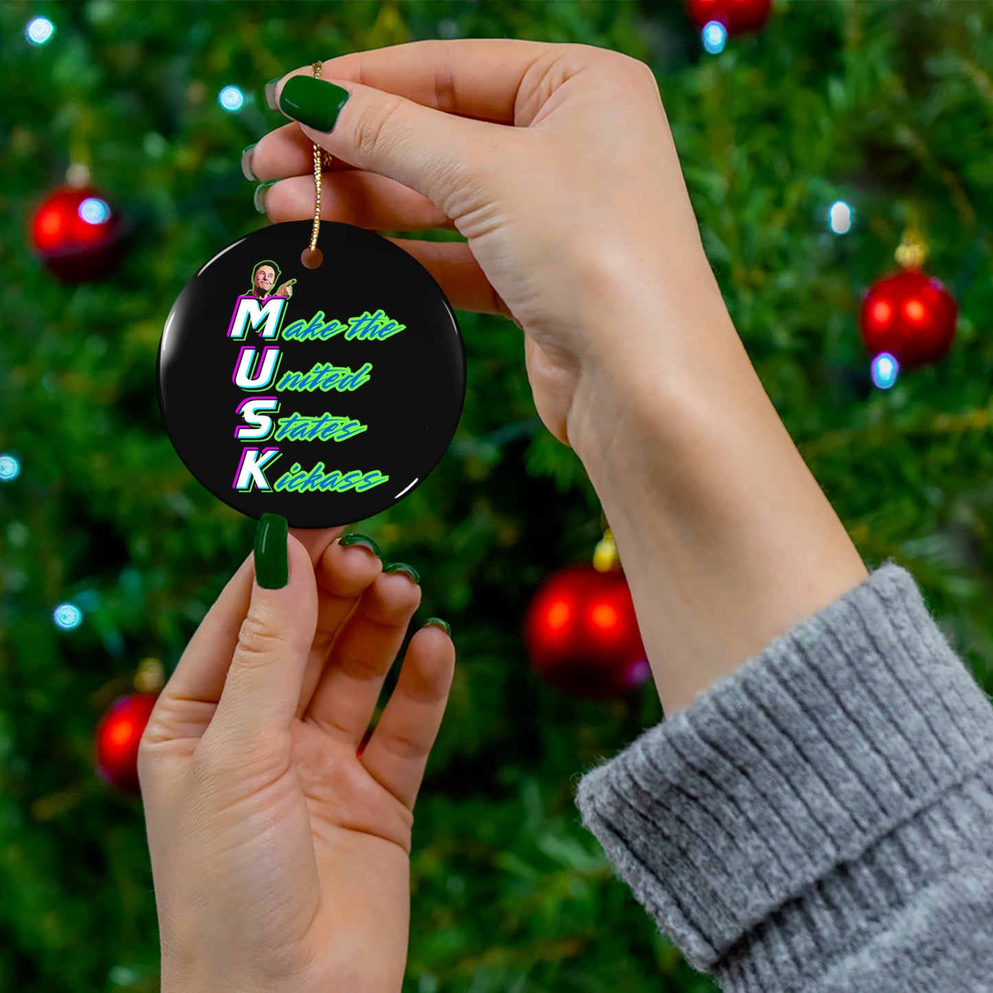 "Kickass Musk" Ornament