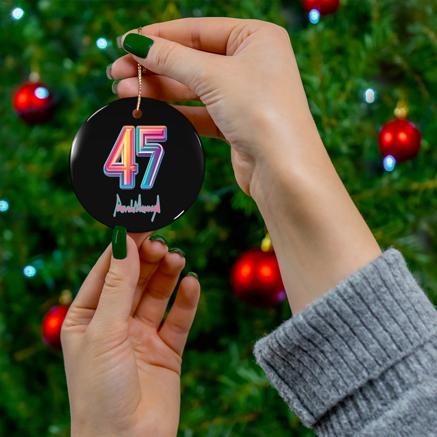 "Trump 45/7" Ornament