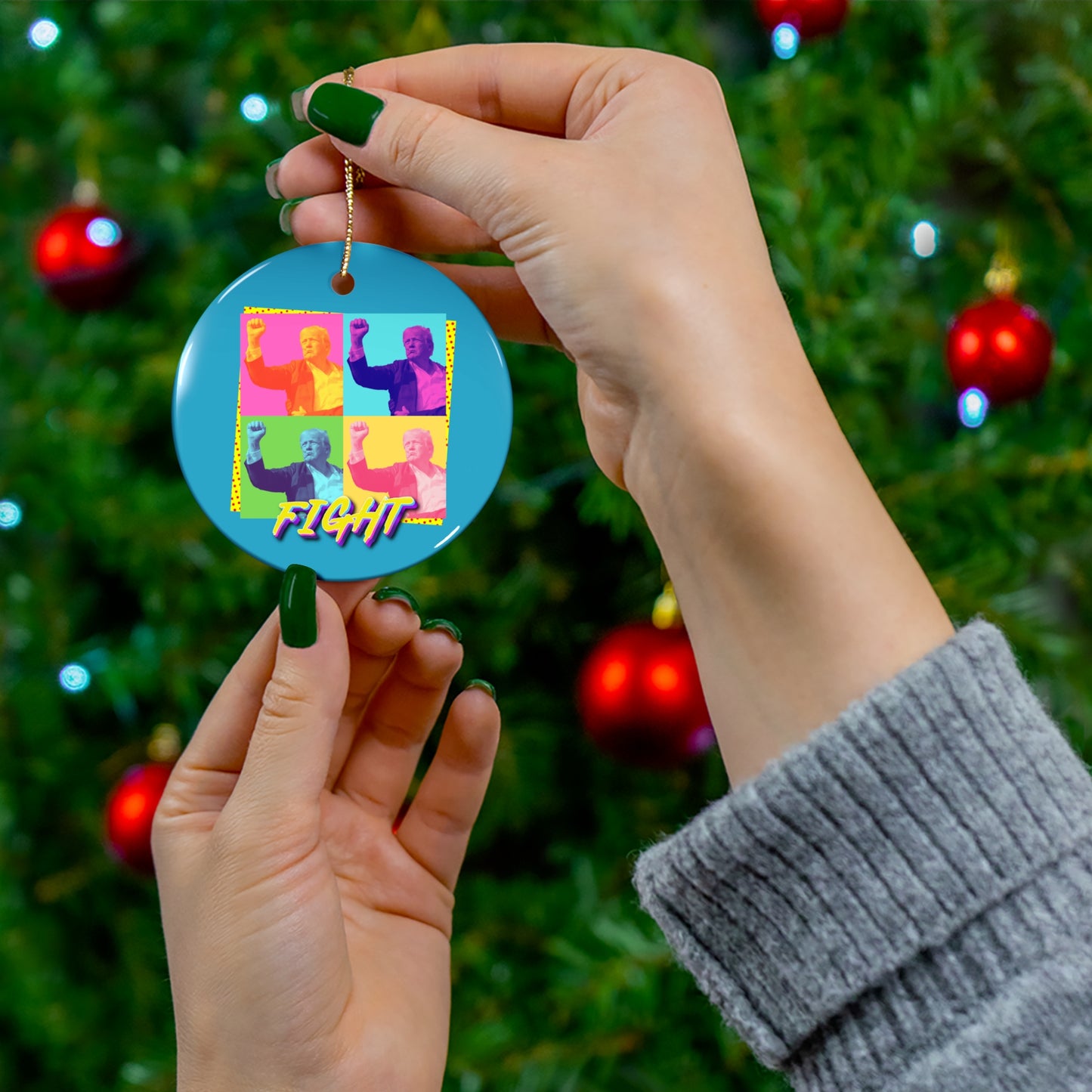"Trump Fight" Ornament